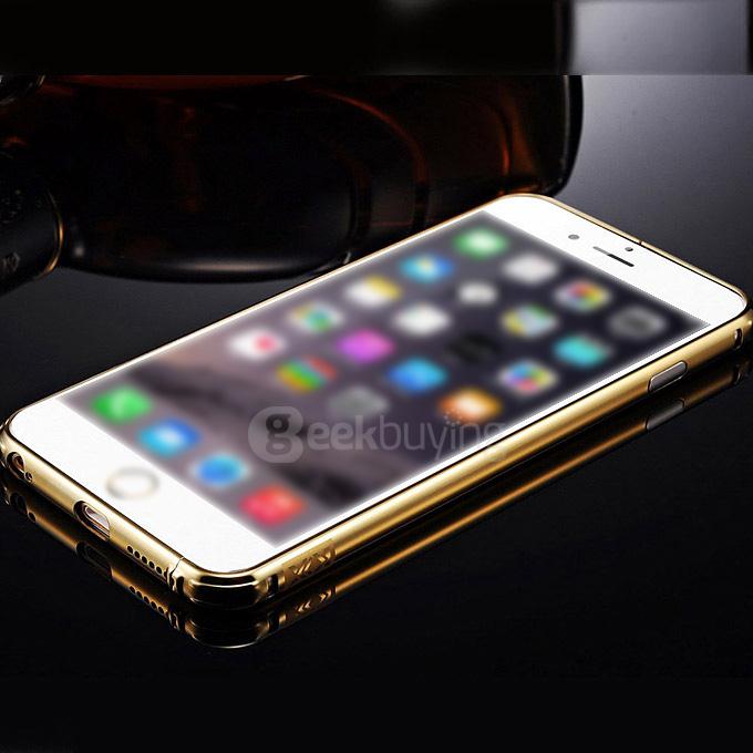 [Wholesale] 50pcs KXX Luxury Aluminum Metal Frame with Ultra-thin Mirror Glass Back Cover for iPhone 6 Plus 5.5