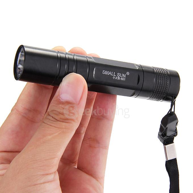 Small Sun ZY-551 200Lm Super Mini AA LED Flashlight Torch for Outdoor Activities  -  Black