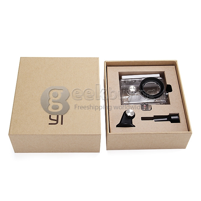 [HK Stock] Original Xiaoyi Waterproof Case for Xiaoyi Yi Xiaoyi Sports Camera Diving 40M Protective Housing - Transparent + White