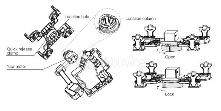 DYS Summer-Air 3 Axis FPV Brushless Gimbal Camera Mount with 32 Bit Controller for A7S GH4