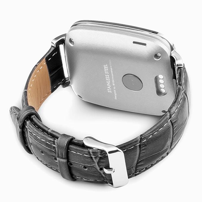 OUKITEL A28 1.54' Bluetooth Smart Watch MT2502A BT4.0 With Genuine Leather Strap For iOS Android - Black
