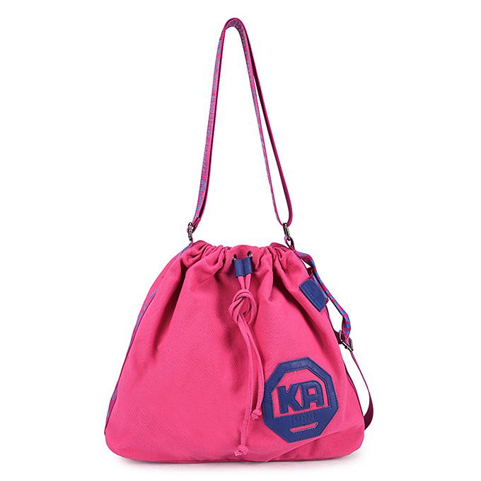 Kaukko FP93 Classic Canvas Crossbody Bag Vintage Casual Shoulder Bag - Rose red