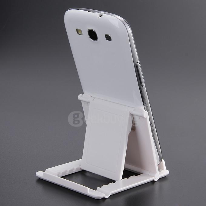 DZ-902 Universal Plastic Holder Fold Stand For iPhone iPad And Mobile Devices - White