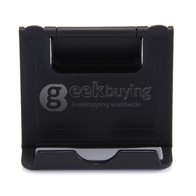 DZ-902 Universal Plastic Holder Fold Stand For iPhone iPad And Mobile Devices - Black