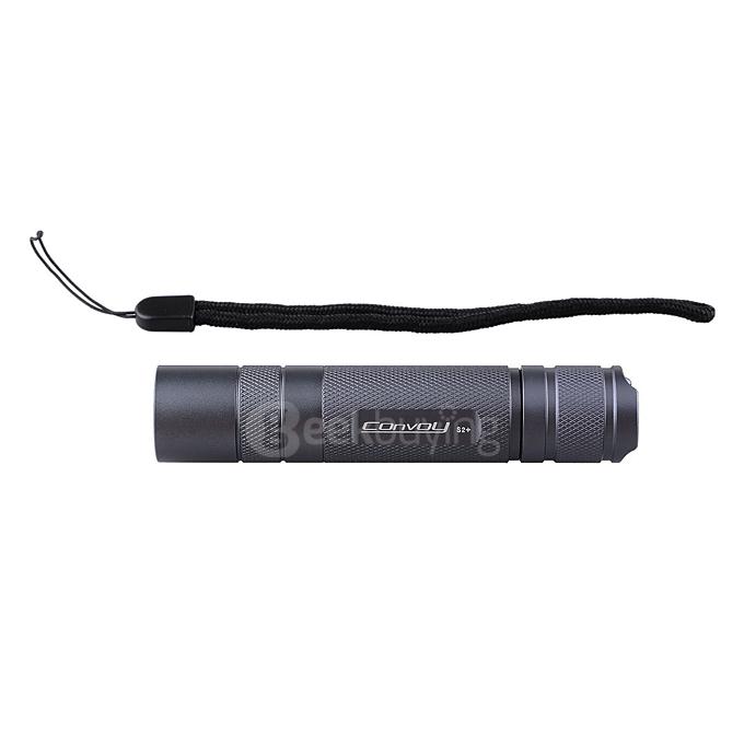 Convoy S2+ Cree XM-L2 U2-1A 350lm 2-Group 8-Mode White Light LED Flashlight - Titanium