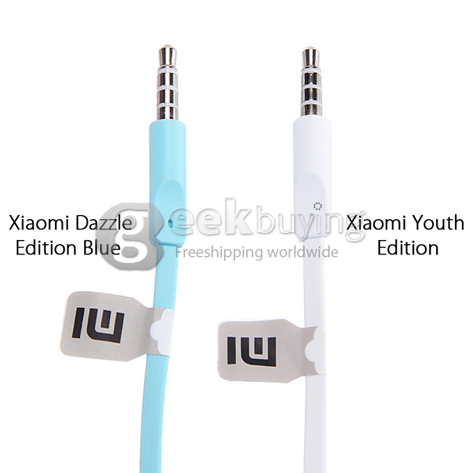 Original Xiaomi Piston III Dazzle Edition Earphones With Mellow Bass/Remote Mic For Android iOS - Glacier Blue