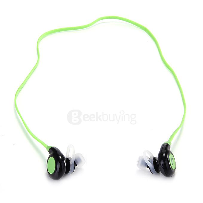 BT-H108 Bluetooth Stereo Headset BT4.1 Headphone Wireless Earbuds Sports Earphone Dual Power Supply - Green