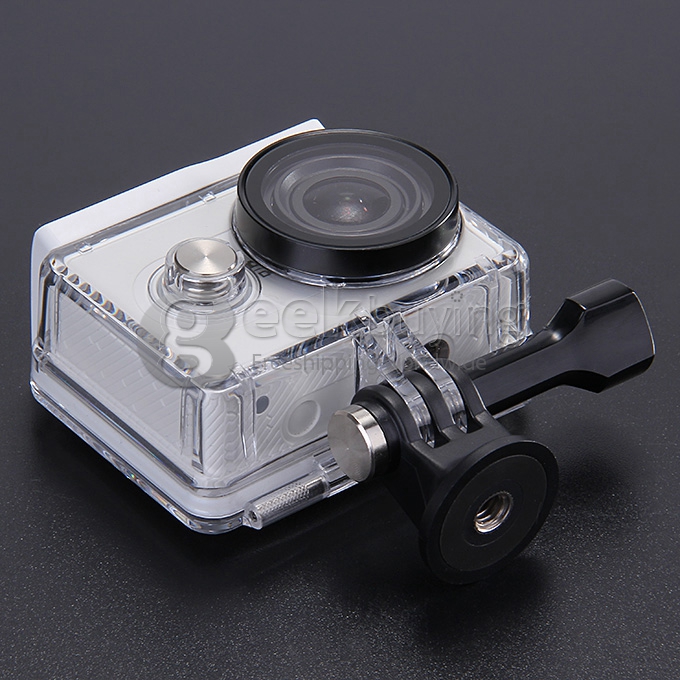 [HK Stock] Original Xiaoyi Waterproof Case for Xiaoyi Yi Xiaoyi Sports Camera Diving 40M Protective Housing - Transparent + White
