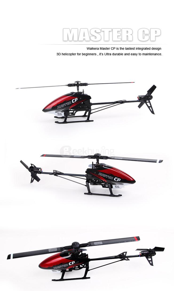Walkera Master CP Flybarless RC Helicopter 6CH 6Axis Gyro 3D Telemetry Sky Fighter BNF Without Transmitter