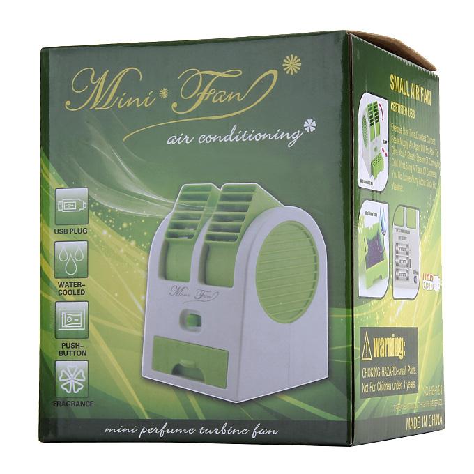 HB-168 Mini Fan 2.5W Air Conditioning for Summer Cooling With USB Plug - Blue