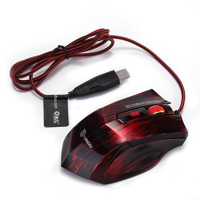 SONGIU G4 Professional Wired 2600DPI Gaming Mouse - Red + Black