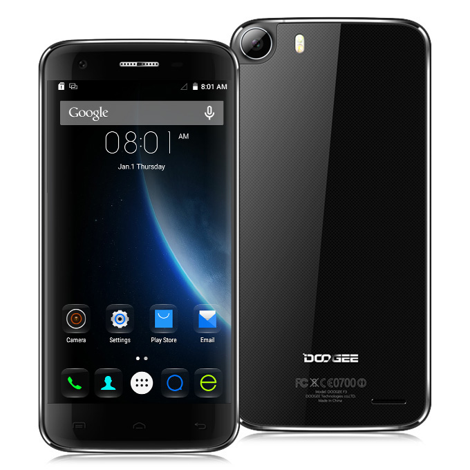 [Spain Stock]DOOGEE F3 Pro 4G 5.0Inch FHD Android 5.1 3GB 16GB Smartphone MTK6753 64bit Octa Core 2.5D Corning Gorilla Glass - Black