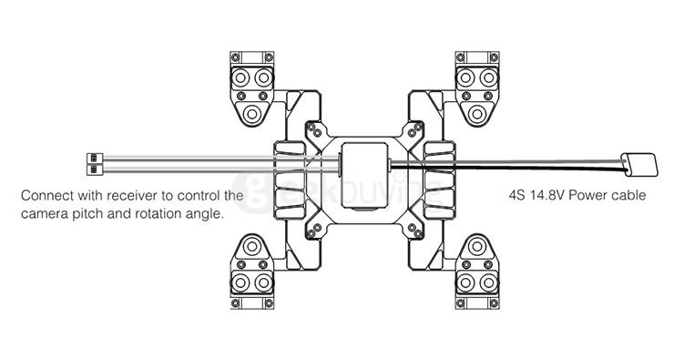 DYS Summer-Air 3 Axis FPV Brushless Gimbal Camera Mount with 32 Bit Controller for A7S GH4