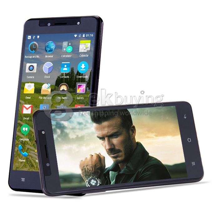SISWOO C55 5.5inch 4G FDD-LTE Android 5.1 2GB 16GB Smartphone 64bit MTK6753 Octa Core 13.0MP IPS HD Breath Light - Black