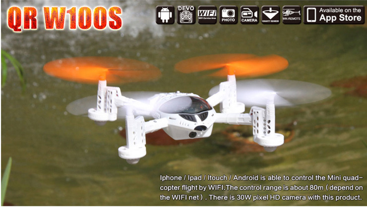 Walkera QR W100S Wifi FPV Racing Quadcopter With 0.3MP Cam RC Drone For IOS/Android OS