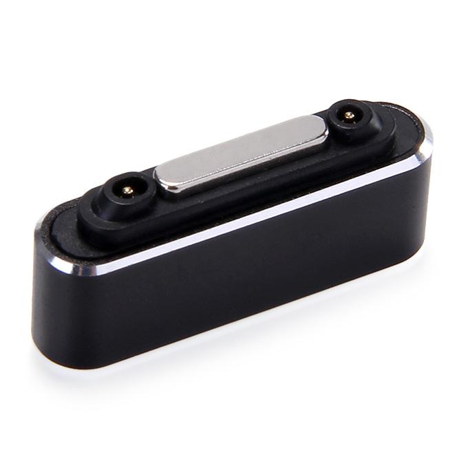Aluminum Micro USB Cable To Magnetic Charger Adapter Converter For Sony Xperia Series - Black