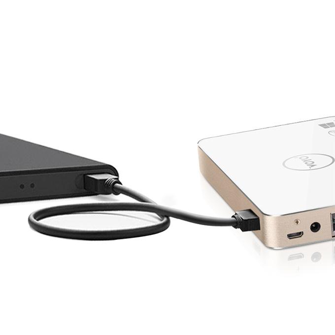VOYO V2 Windows 10 4K MINI PC Z3735F Quad Core 2G/32G 802.11 b/g/n Gigabit LAN BT4.0 HDMI Built-in 64G SSD 5000mAh Li Battery