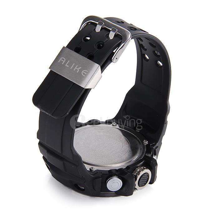 ALIKE AK15112 Multi Functions Men Quartz LED Sports Watch Anolog & Digtal Time Day Display - Orange