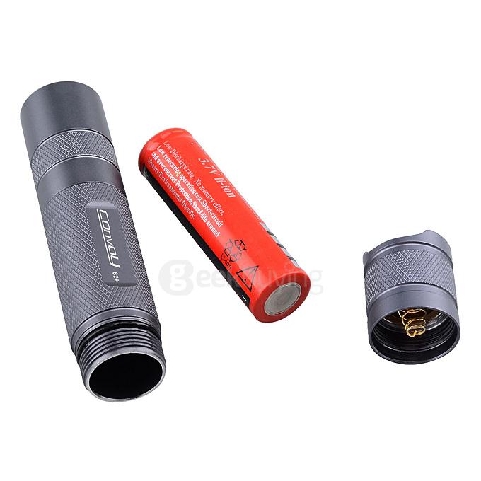 Convoy S2+ Cree XM-L2 U2-1A 350lm 2-Group 8-Mode White Light LED Flashlight - Titanium