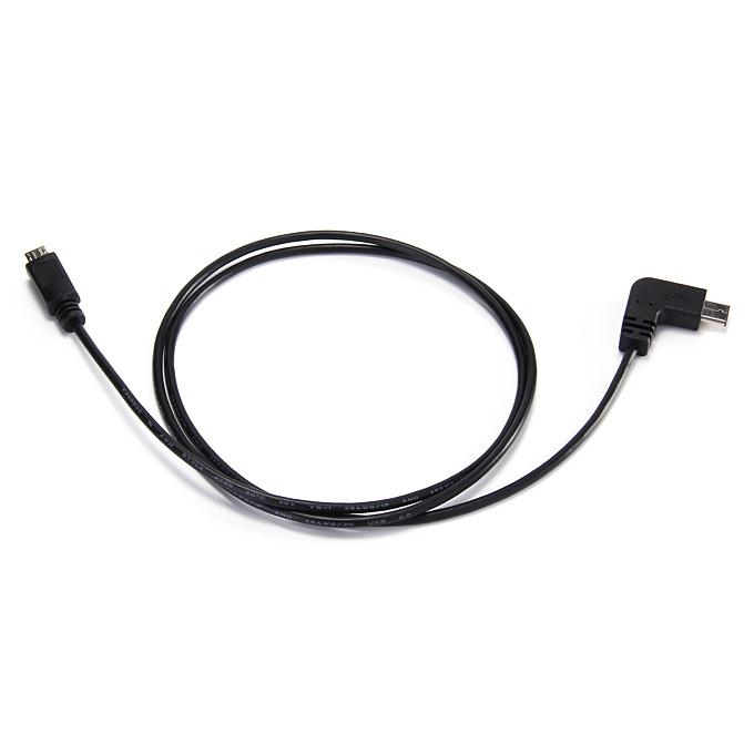 USB Type C Lateral Bending To 2.0 Mini 5P M Cable Male To Male Data Cable 1.0M - Black
