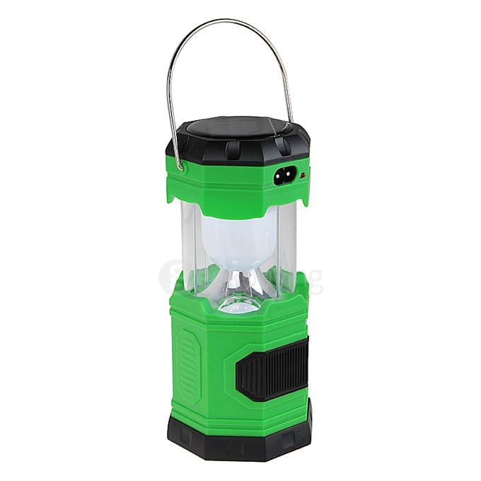 Y03 Solar Power Rechargeable 7-LED Camping Light With USB Interface - Green
