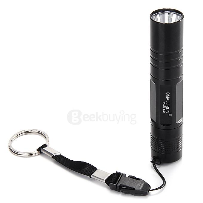 [HK Stock] Small Sun ZY-551 200Lm Super Mini AA LED Flashlight Torch for Outdoor Activities  -  Black