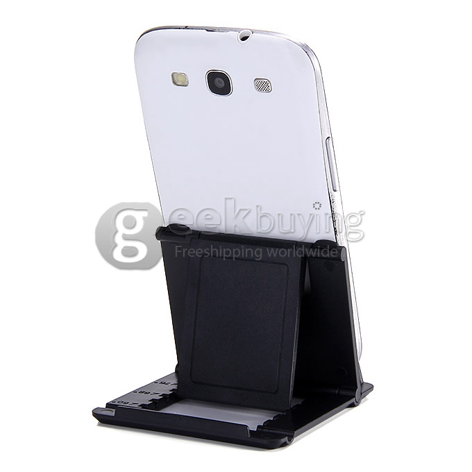 DZ-902 Universal Plastic Holder Fold Stand For iPhone iPad And Mobile Devices - Black