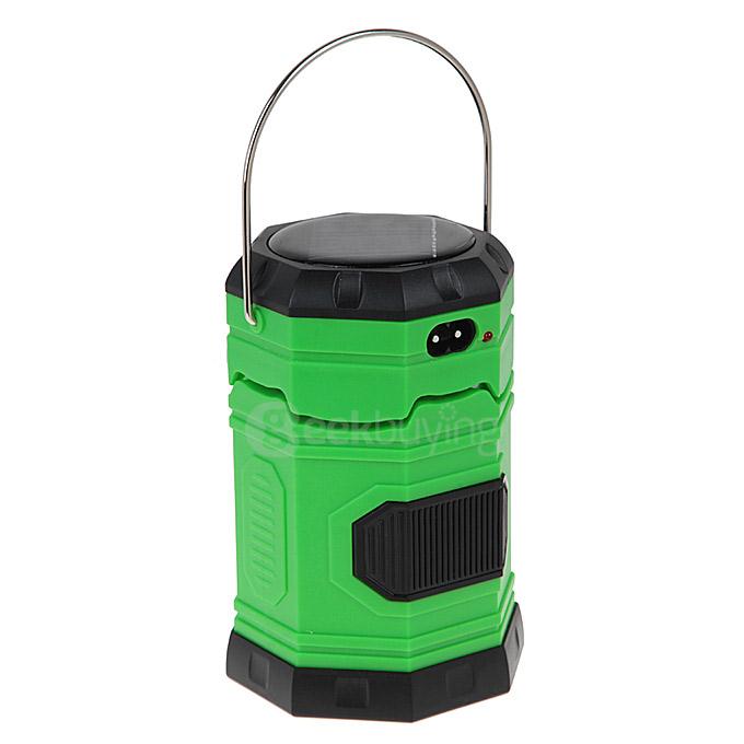 Y03 Solar Power Rechargeable 7-LED Camping Light With USB Interface - Green