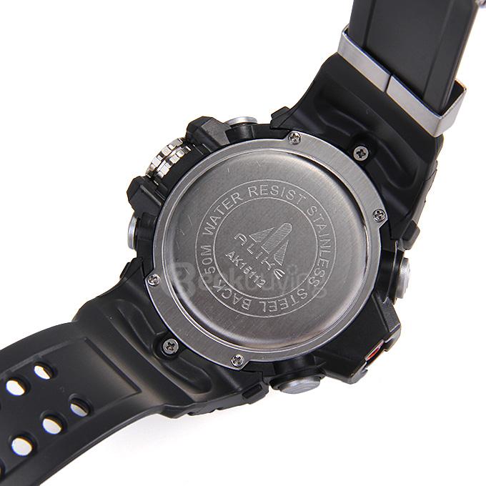 ALIKE AK15112 Multi Functions Men Quartz LED Sports Watch Anolog & Digtal Time Day Display - Orange