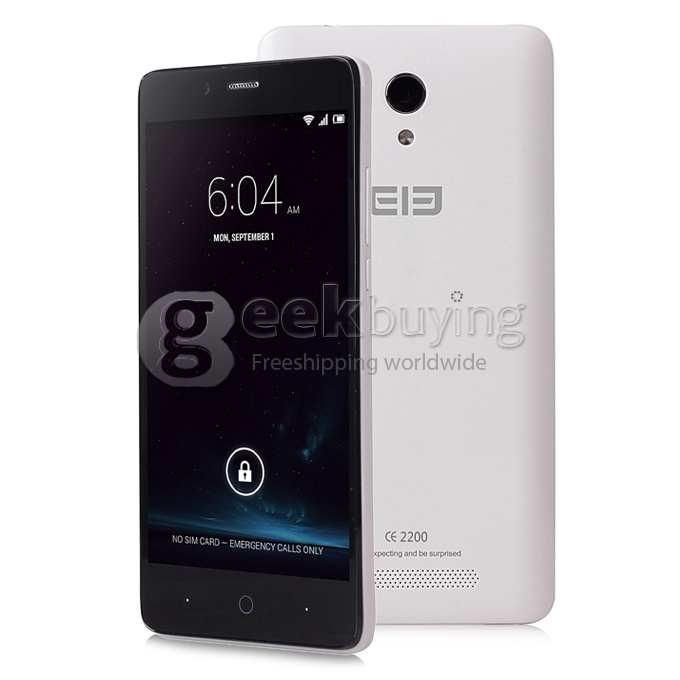 [HK Stock]Elephone P6000 Pro 3GB 16GB 5.0inch LG LCD Android 5.1 Smartphone 64-bit MTK6753 Octa Core 1.3GHz 13.0MP -  White