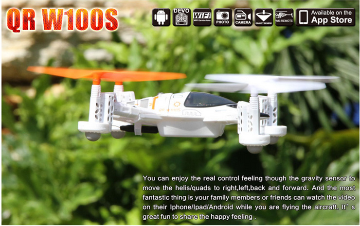 Walkera QR W100S Wifi FPV Racing Quadcopter With 0.3MP Cam RC Drone For IOS/Android OS