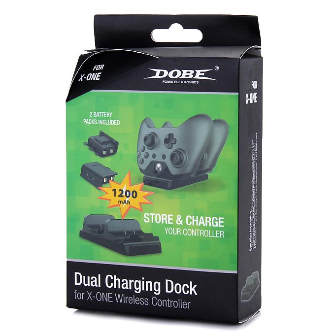 Dual Charging Dock for XBOX ONE Wireless Controller With 2 Battery Packs