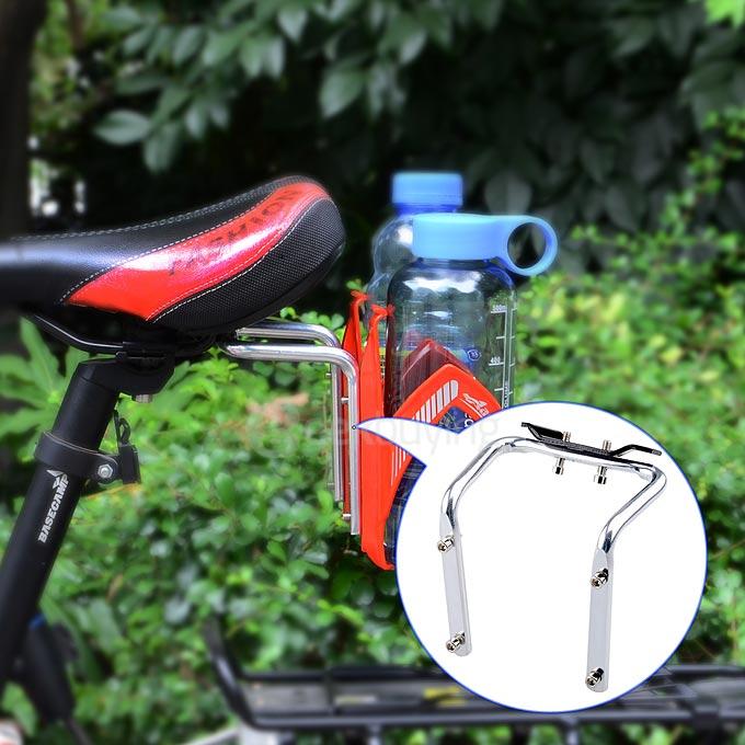 Bicycle Saddle Tail Mounted Aluminum Alloy Dual Water Bottle Holder