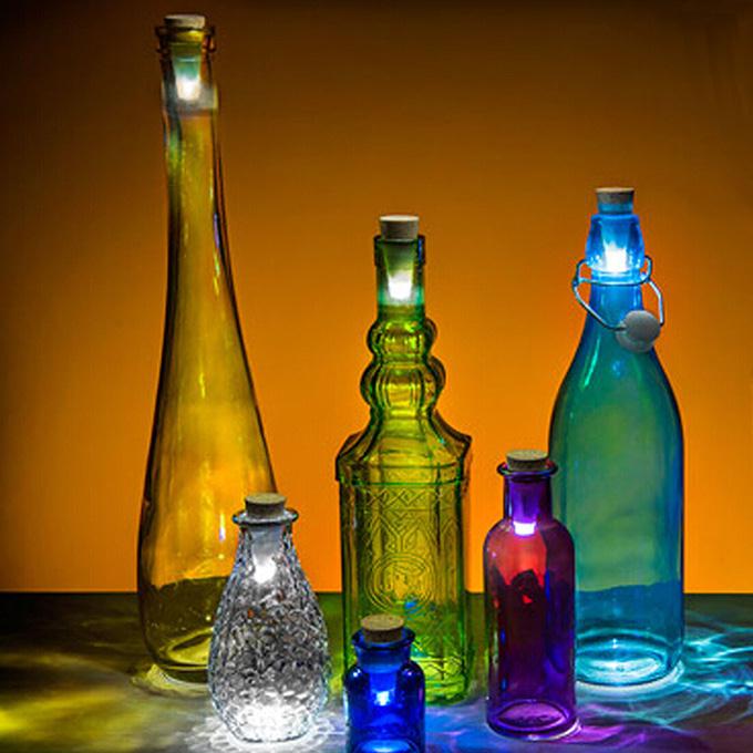 Cork Shaped Rechargeable USB LED Night Light Super Bright White Empty Wine Bottle Lamp