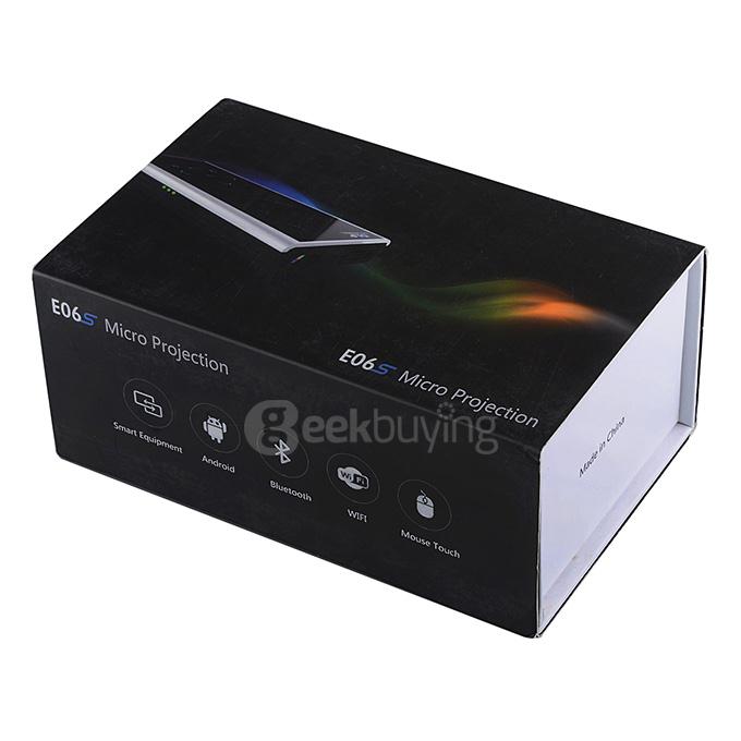E06S DLP Android Smart Mini LED Projector Android 4.2.2 RK3028A Dual Core 1G/4G w/ Bluetooth 802.11b/g/n HDMI USB TF AV - Black