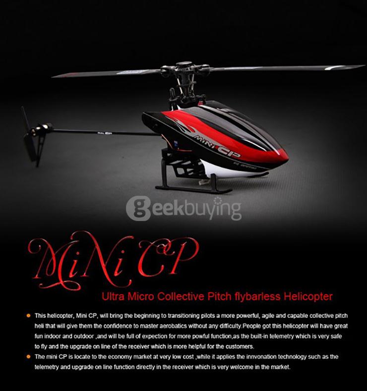 Walkera Mini CP Flybarless RC Helicopter 6CH 3Axis Gyro 3D Telemetry Sky Fighter BNF