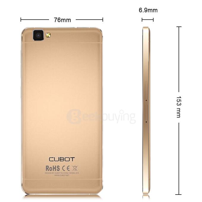 [HK Stock] CUBOT X15 5.5inch FHD 2.5D 4G FDD-LTE Android 5.1 2GB 16GB Smartphone 64bit MT6735M Quad Core 16.0MP Air Control OTG Hotknot- Golden