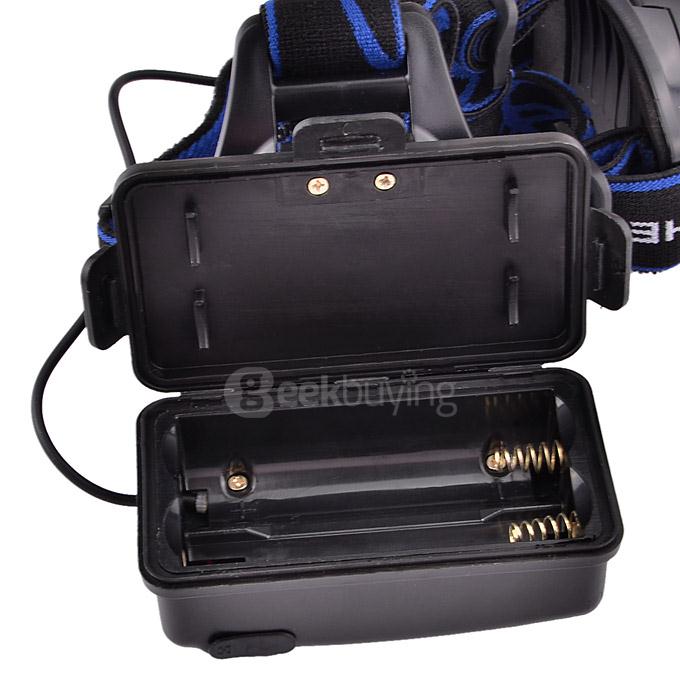 LightsCastle CREE XM-L T6 1800lm 3-Mode LED Zoomable Headlight Headlamp - Black