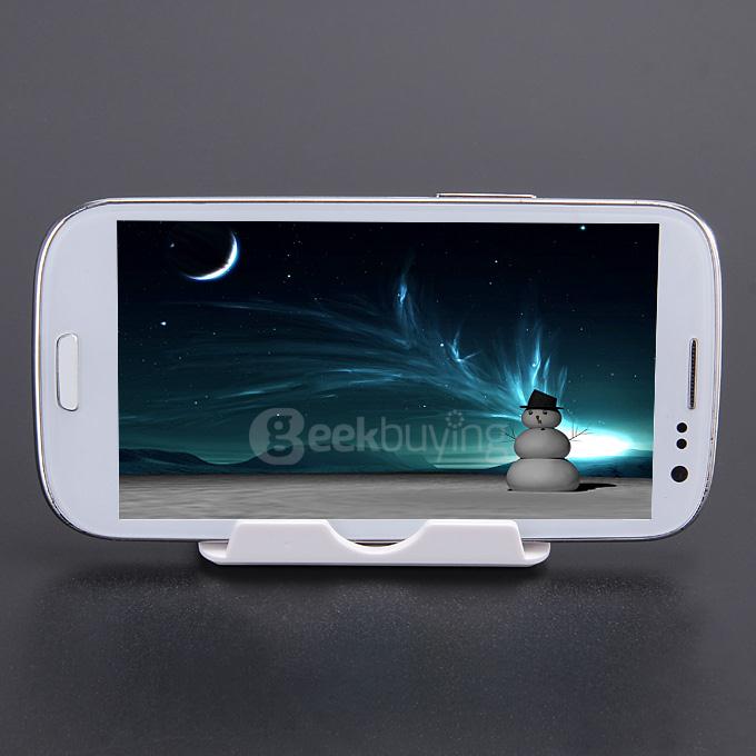 DZ-902 Universal Plastic Holder Fold Stand For iPhone iPad And Mobile Devices - White