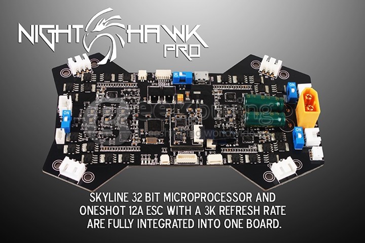 EMAX Nighthawk Pro FPV Quadcopter Carbon Fiber/Glass Fiber Mixed Frame CPPM/GPS EMAX 12A ESC ARF Version