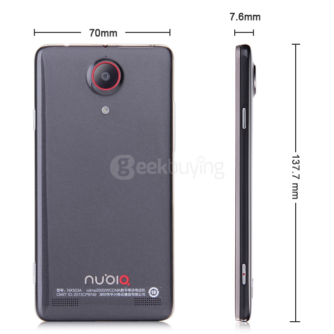 ZTE NUBIA Z5S 5.0 Inch FHD Android 4.4 2GB 16GB Smartphone Qualcomm Snapdragon 800 Quad Core Gorilla Glass 3 - Black