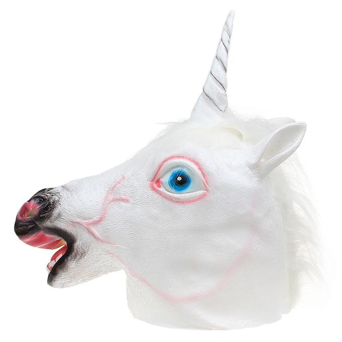 Halloween Costume Prop Funny Horse Head Mask Halloween Mask - Brown