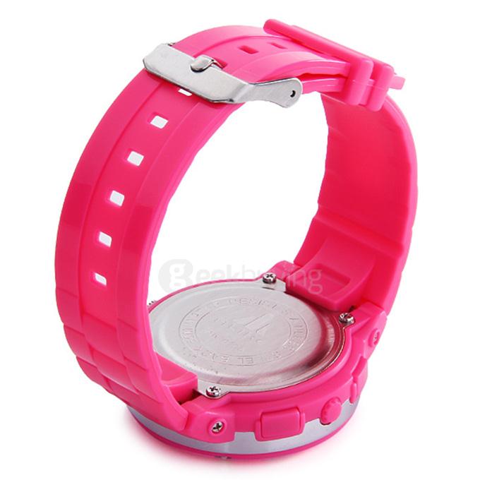 Alike AK14105 Multi-function 50m Waterproof Women Sports Watch Dual Time And Date Display - Rose Red