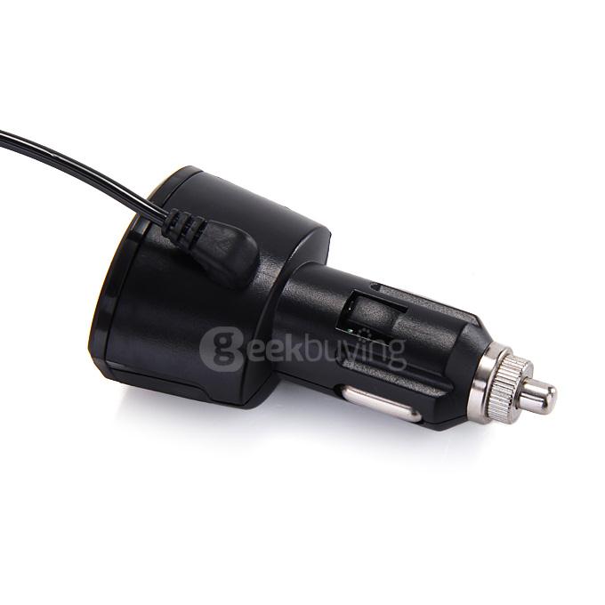 A2DP 3.5mm Car Hand-free Bluetooth AUX Stereo Audio Receiver Adapter USB Charger - Black