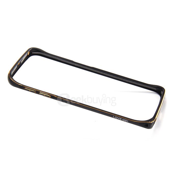 [Wholesale]30pcs Lovemei Lightweight Aluminum Metal Bumper Protective Frame for Samsung Galaxy S6 Edge - Black