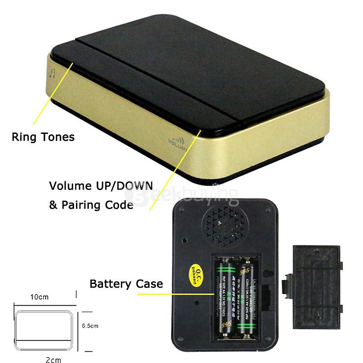 SYWIFI001 WiFi Wireless Smart Video Doorbell Home Security Visual Door Ring(EU Plug) - Black