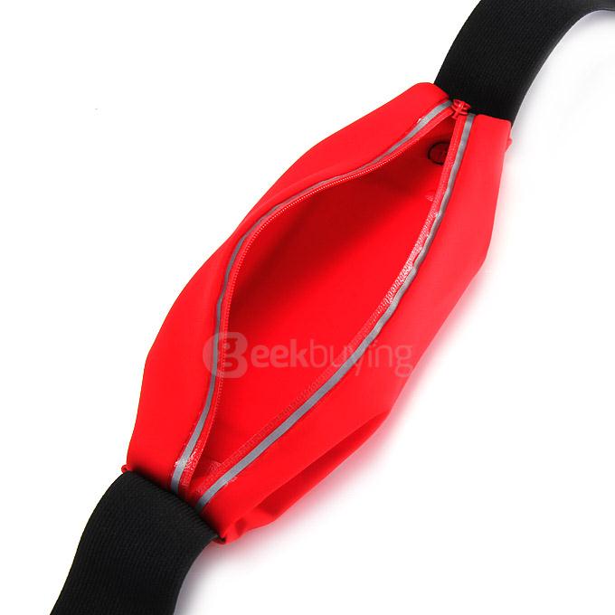 5.5 Touch Screen Running Belt Waist Pack Waterproof Flip Belt Money Waist Pouch For iPhone 6 Plus / iPhone 6S Plus - Red