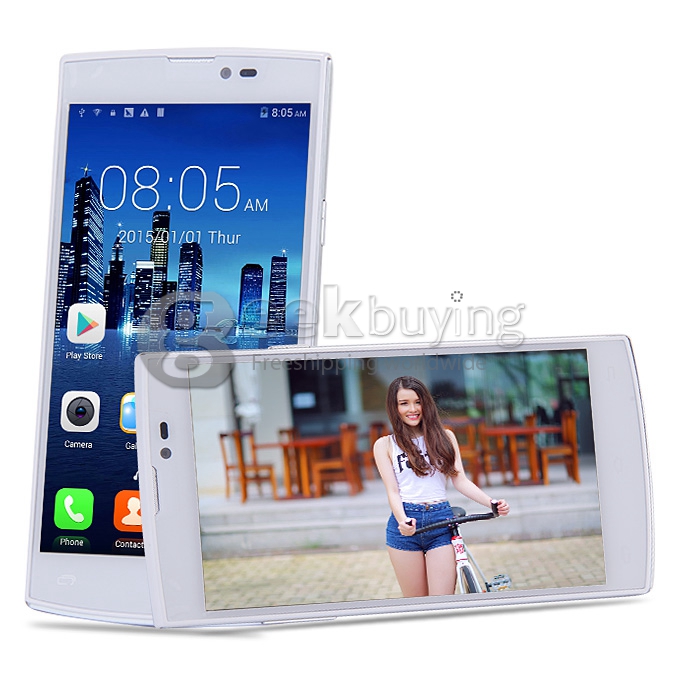 Leagoo Lead 7 5.0Inch Android 4.4 Smartphone MTK6582 Quad Core 1GB/8GB IPS JDI HD Screen 13.0MP 4500mAh Battery - White