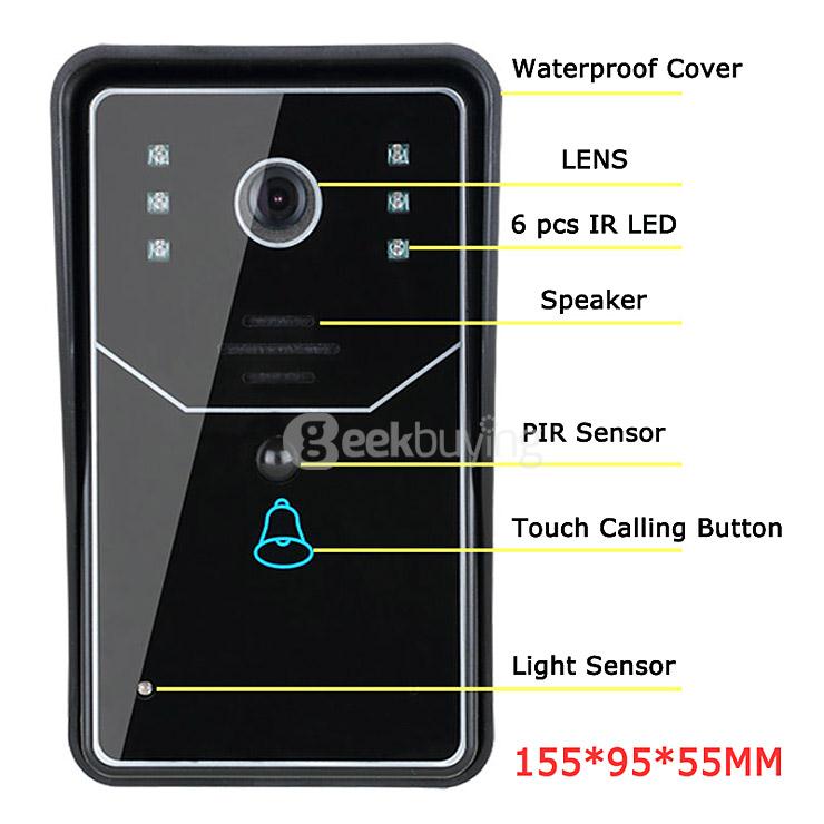 SYWIFI001 WiFi Wireless Smart Video Doorbell Home Security Visual Door Ring(EU Plug) - Black