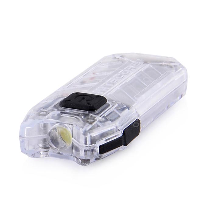 Tube Water Resistant Flashlight Portable Tiny USB Rechargeable Light - White